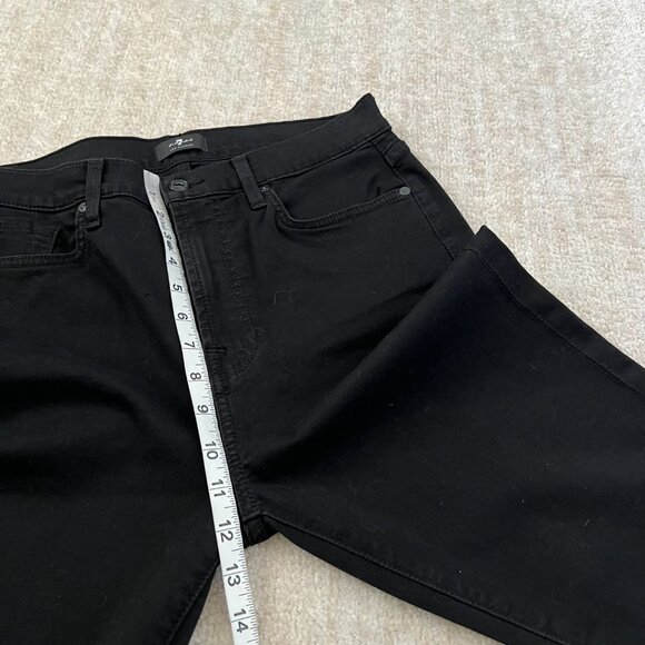 7 For All Mankind Gwenevere High Waist Ankle Black Jeans 31 - Picture 7 of 10